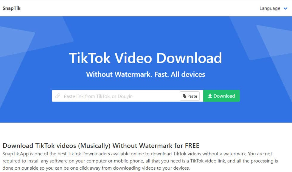SnapTik: How to Download TikTok Videos HD, Slideshow, Story & Mp3 Without  Watermark - The Daily Guardian